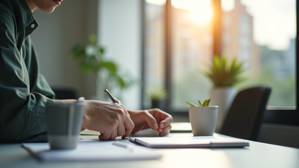Organized professional workspace showing productive time management setup